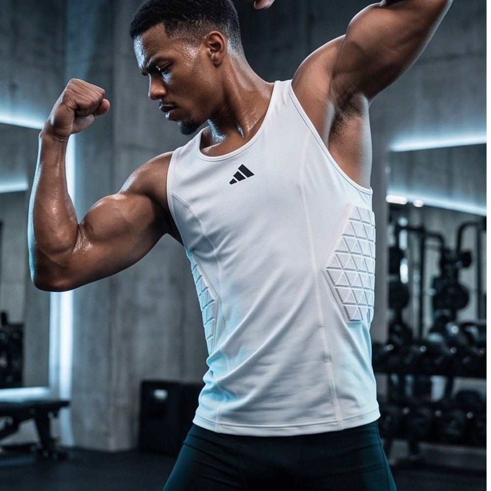 Adidas‎ Mens 2XL Aeroready Padded Compression Tank Top White 62774264 NEW